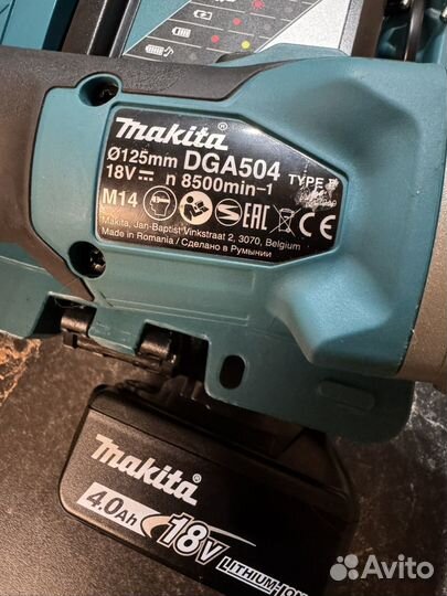 Аккумуляторная болгарка makita DGA 504 RM