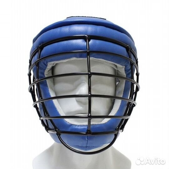 Шлем с решеткой Рэй-Спорт Титан-2 синий (M)