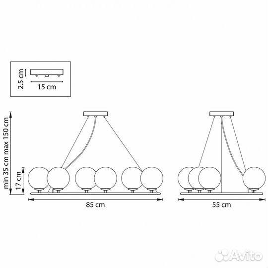 Люстра подвесная металл и стекло в спальню