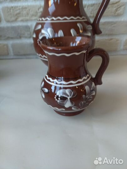 Керамический набор. Кувшин и бокалы