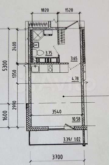 Квартира-студия, 22,8 м², 12/16 эт.