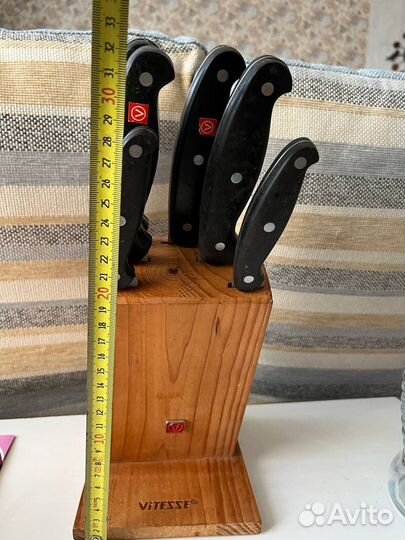 Набор кухонных ножей с подставкой