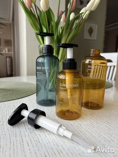 Дозаторы для ванной, флаконы, бутылки для шампуня