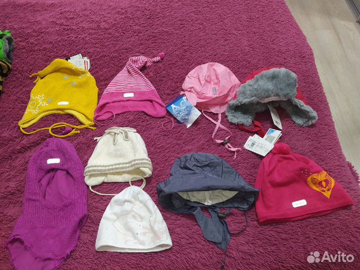 Куча шапок и Шлемов Reima Kerry Lassie новые и бу