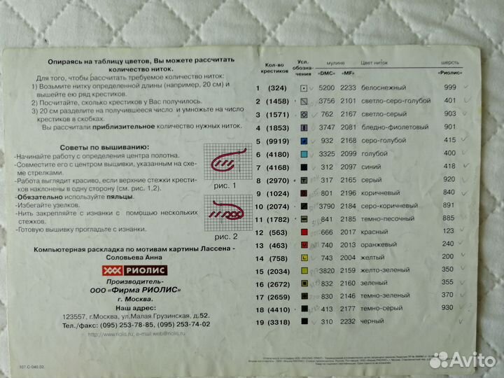 Схема для вышивки крестом Дельфины