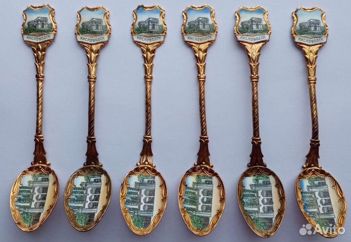 Ложки чайные эмаль. Кисловодск. СССР