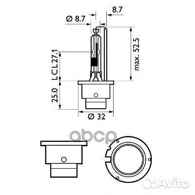 Лампа D2R 85V-35W (P32D-3) 4400K vision (philips)