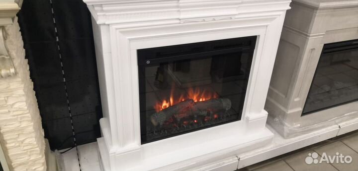 Электрокамины белые