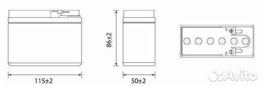 Акб Delta CT 12026 2.5 ah 115х50х86