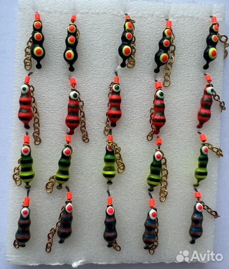 Личинка d 4.0 покраска микс (20 шт.)