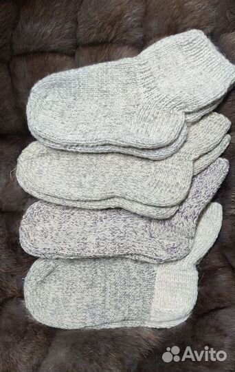 Носки ручной вязки шерстяные