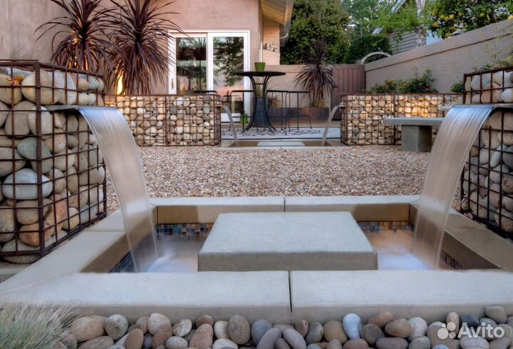 Габионная конструкция с установкой