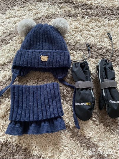 Комплект шапка и снуд детский