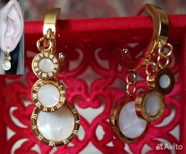 Серьги с гальваническим покрытием