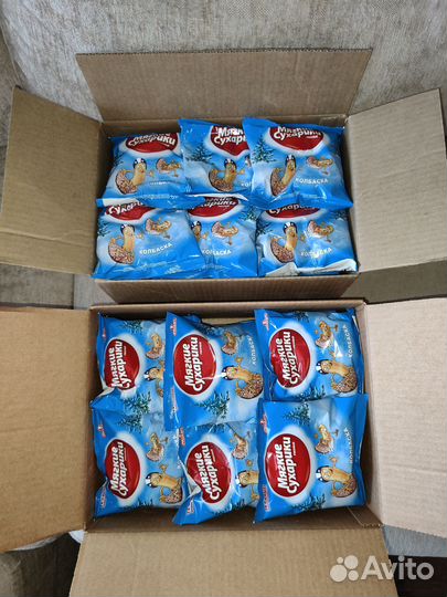 Мягкие сухарики (18 шт.) вкус колбаска