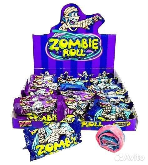 Конфеты жевательные с пудрой Зомби Ролл 24 штуки