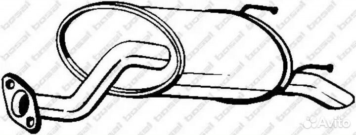 Глушитель задний honda jazz II 1.2iDSi/1.3/1.4i-Dsi 02-08