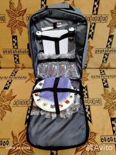 Набор для пикника - рюкзак, на 4 персоны /новый