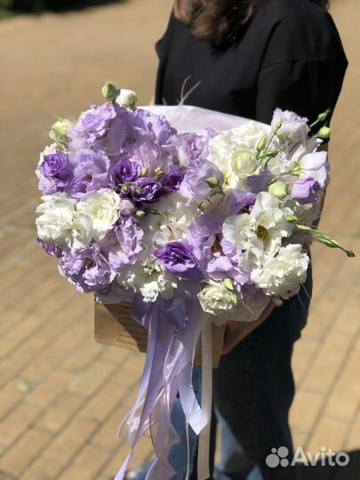 Крафт пакет с эустомой