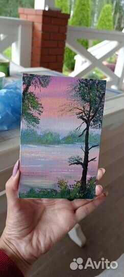 Картина маслом на холсте пейзаж