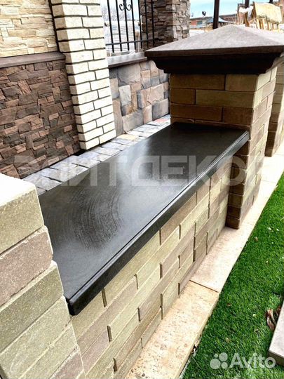 Парапет на забор из бетона