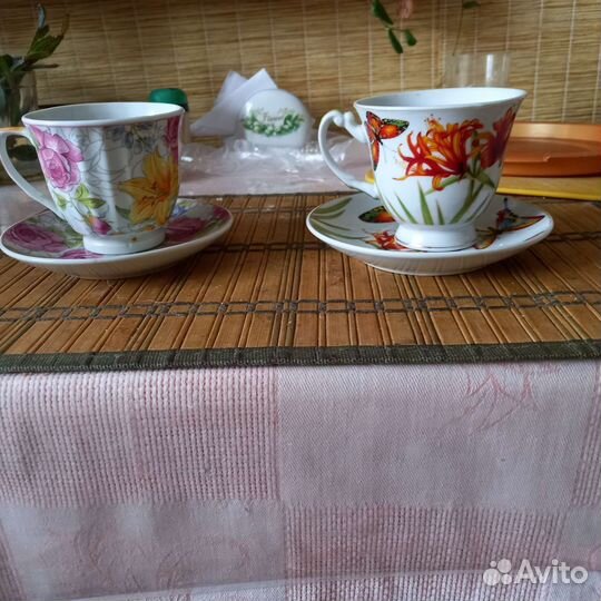 Чашка с блюдцем СССР б.у салатники