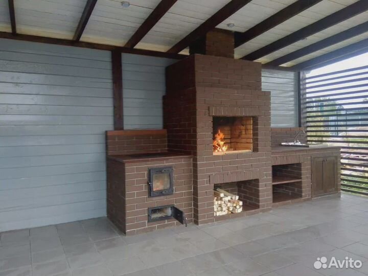 Барбекю комплекс с навесом