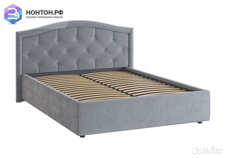 Кровать Верона 2 1.4 м серая