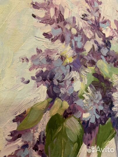 Картина маслом сирень