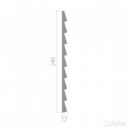 Стеновая панель Ultrawood арт. UW 09 i (2000 х 240