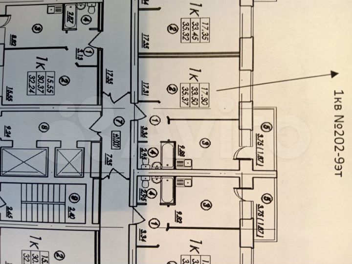 1-к. квартира, 33,1 м², 9/12 эт.