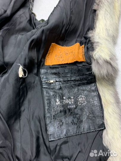 Гранжевый жилет из натурального меха