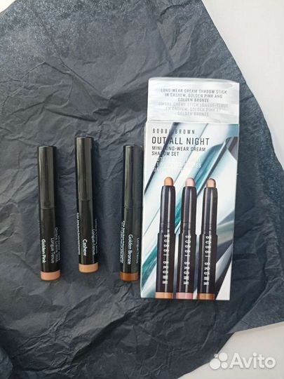 Bobbi brown тени кремовые набор из 3 штук