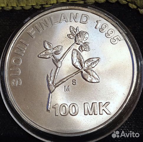 Финляндия 100 марок, 1995 год, 100 лет Виртанену объявление продам