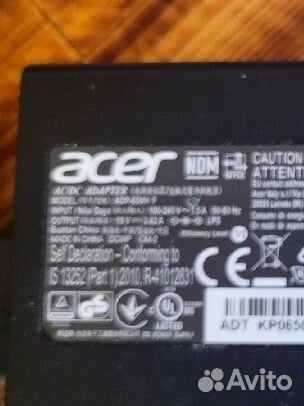 Зарядка на ноутбук acer