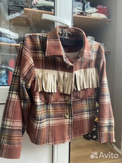 Куртка рубашка с бахромой