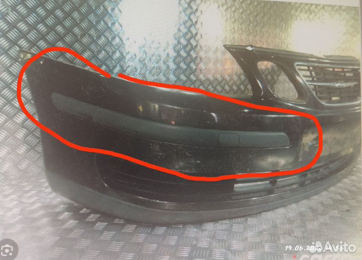 Молдинг накладка бампера для saab 9-3