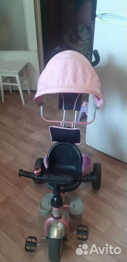 Трехколесный детский велосипед с ручкой бу