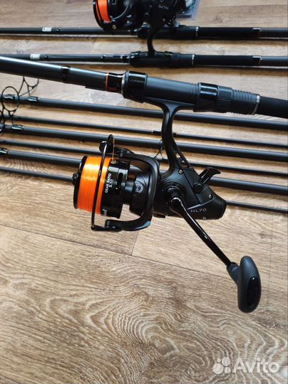 Карповые удилища с катушками, 3+3 комплект