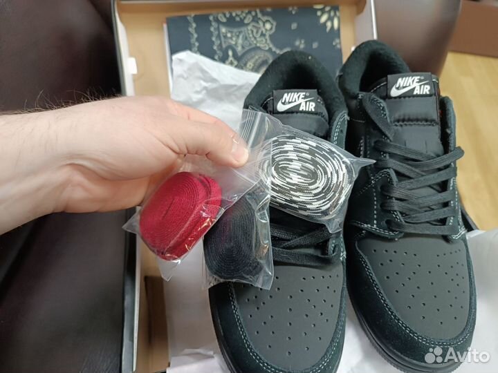 Кроссовки Nike air Jordan 1 Travis Scott black