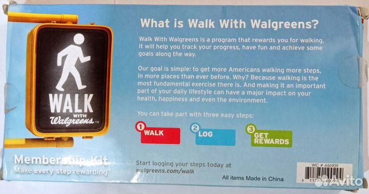 Шагомер электронный Walk with Walgreens