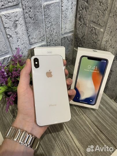 Телефон iPhone X Silver идеал