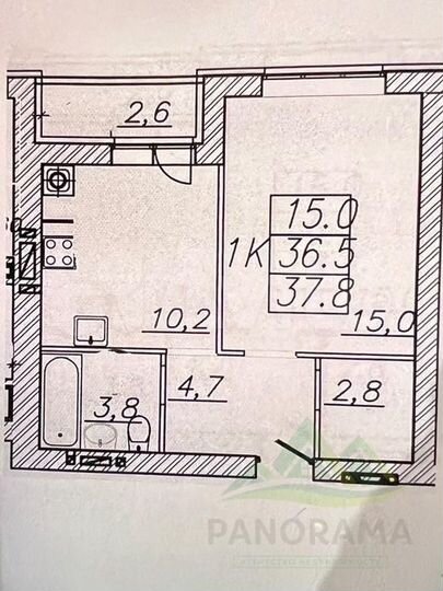 1-к. квартира, 37,5 м², 1/9 эт.