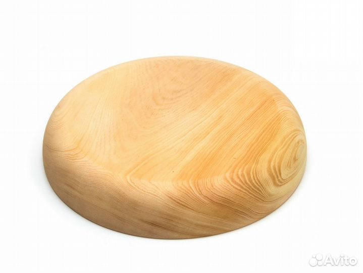 Тарелка деревянная большая D29 H5. Деревянная посу