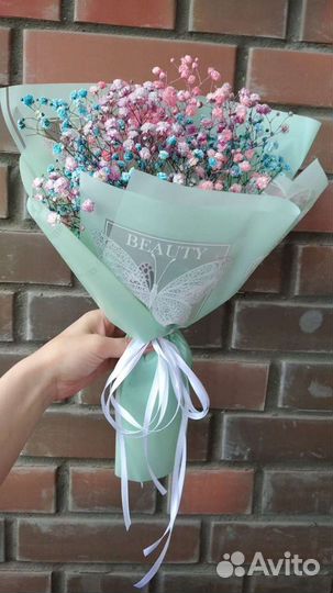 Букет комплимент из гипсофилы