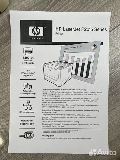 Принтер лазерный HP Lazer Jet P2015d