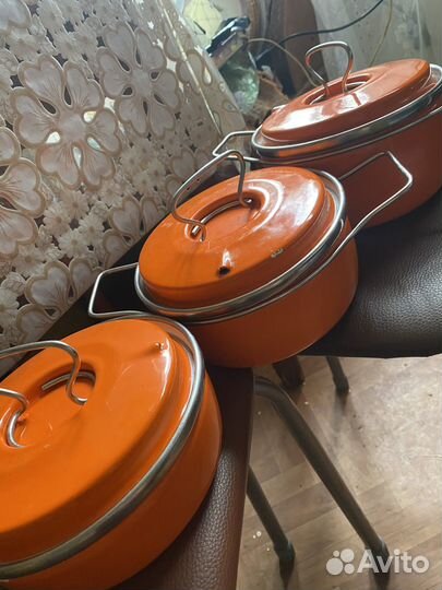 Набор Кастрюль эмалированных, тазик