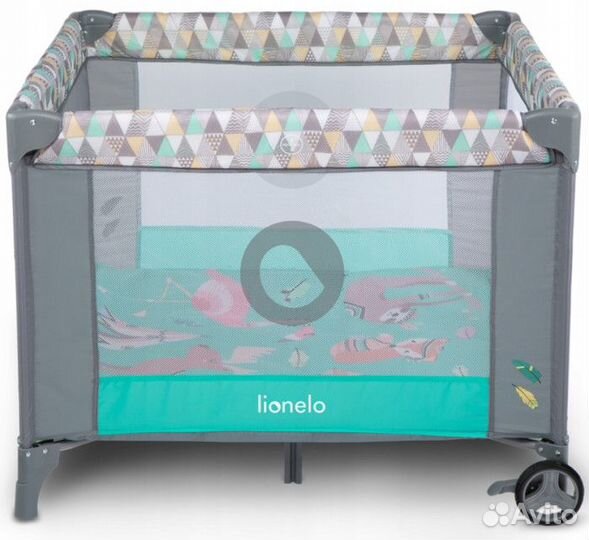 Манеж Lionelo LO-Sofie classy turquoise scandi