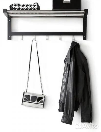 Полка для обуви, вешалка, зеркало Икея