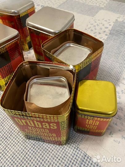 Жестяные банки СССР для крупы